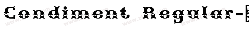 Condiment Regular字体转换